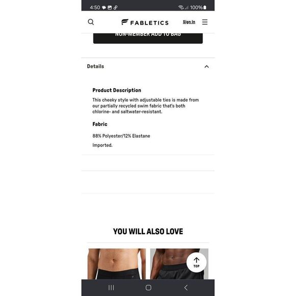 New Medium Fabletics Bright White High Cut String Cheeky Bikini Swim Bottoms - Picture 5 of 8